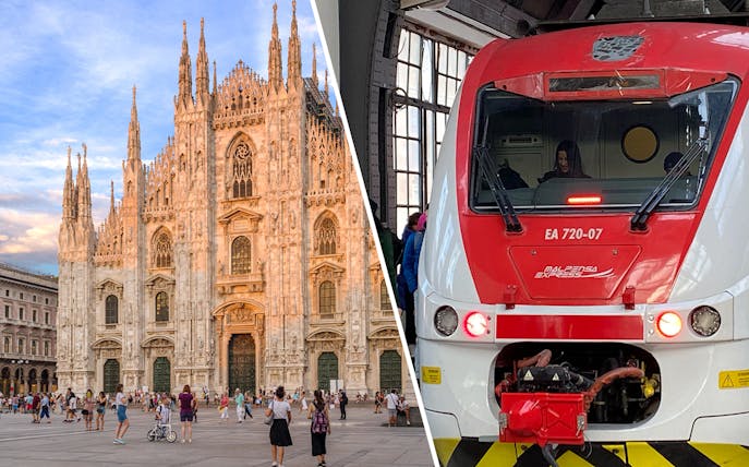 Milan Cathedral and Malpensa Express train, part of YesMilano City Pass combo.