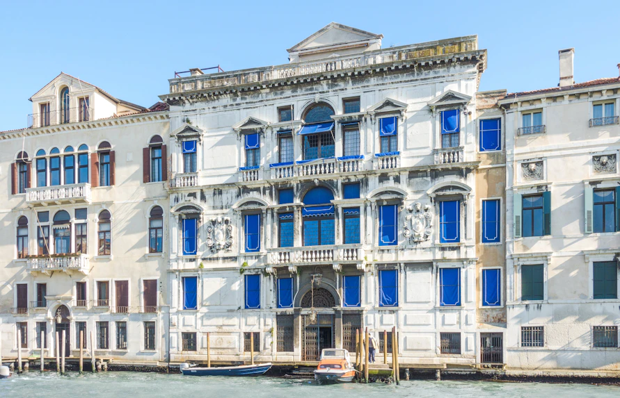 Palazzo Mocenigo Ca 'Nova on the Grand Canal, San Marco district, Venice.