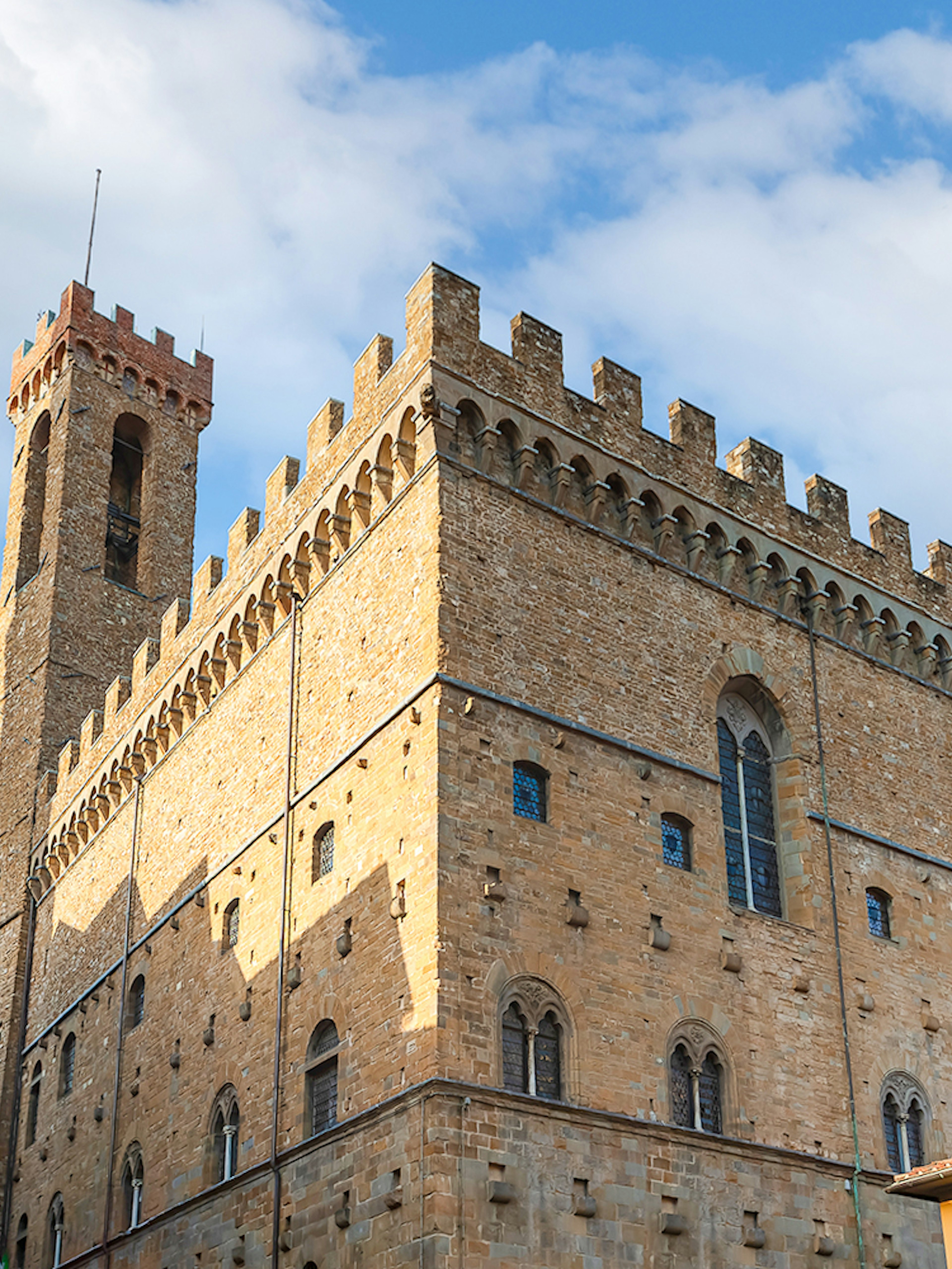 Museo del Bargello exterior with medieval architecture in Florence, Italy.