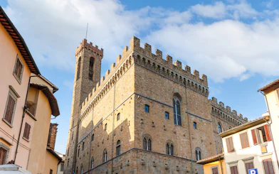Museo del Bargello exterior with medieval architecture in Florence, Italy.