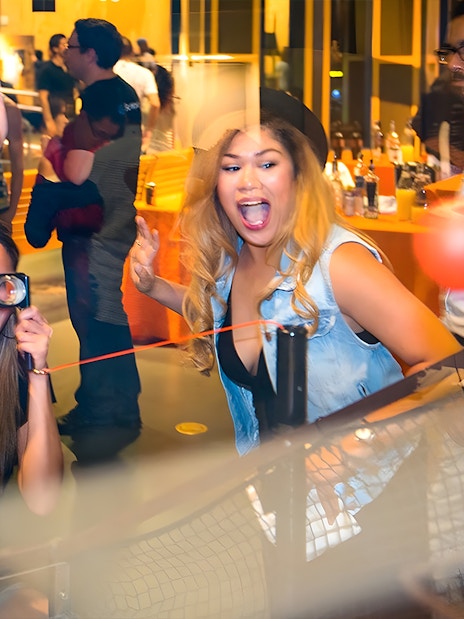 Visitors enjoying interactive exhibits at the Exploratorium in San Francisco.