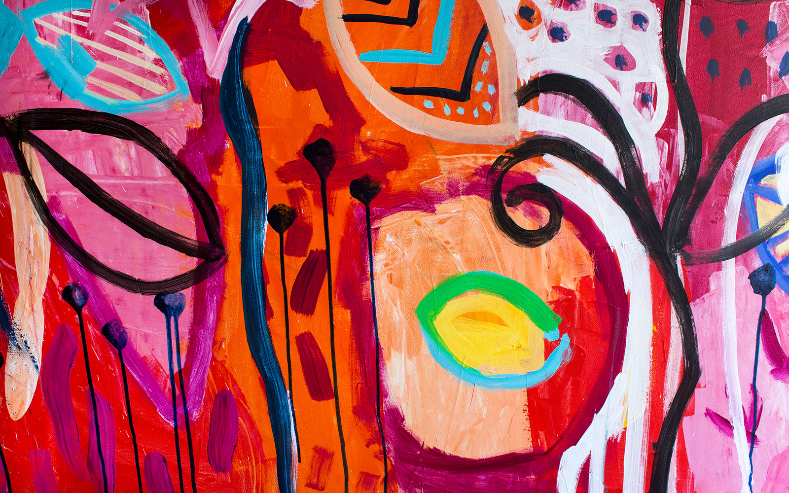 Modern Pop Art with vibrant colours and cool elements