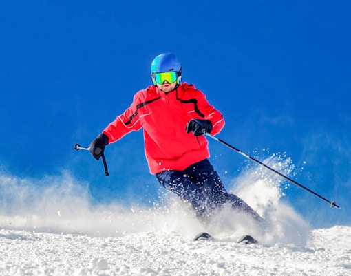 skiing on slope 2
