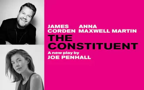 The Constituent play poster featuring cast and title.