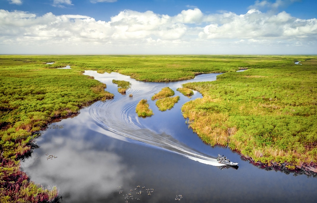 Aerial view of Everglades
