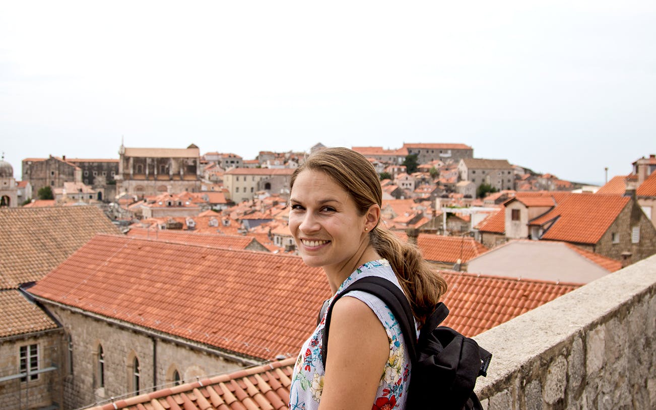 Guests exploring Dubrovnik's historic rooftops on Game of Thrones Walking Tour.