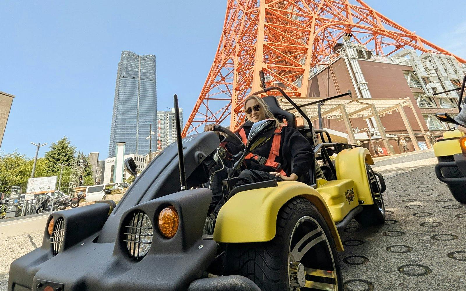 Tokyo: Tokyo Tower, Ginza and Tokyo Station 90-Minute Go-Karting Experience by Kartzilla