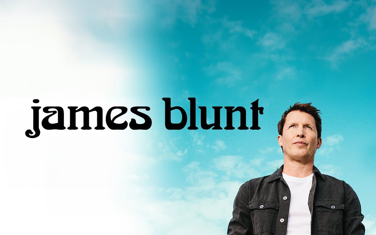 James Blunt promotional image for live concert at Coca Cola Arena