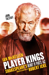 Shakespearean actors performing "Player Kings" scene in a historic theater setting.