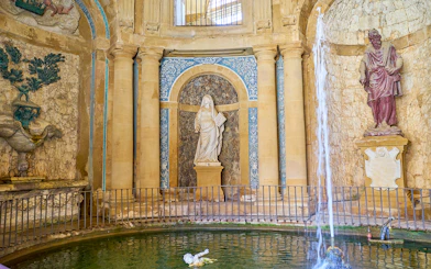 Grotto of Moses statues and fountain inside Pitti Palace, Florence.