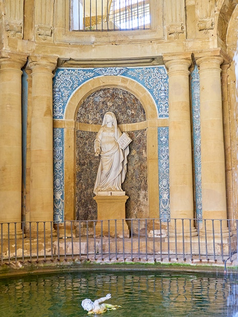 Grotto of Moses statues and fountain inside Pitti Palace, Florence.