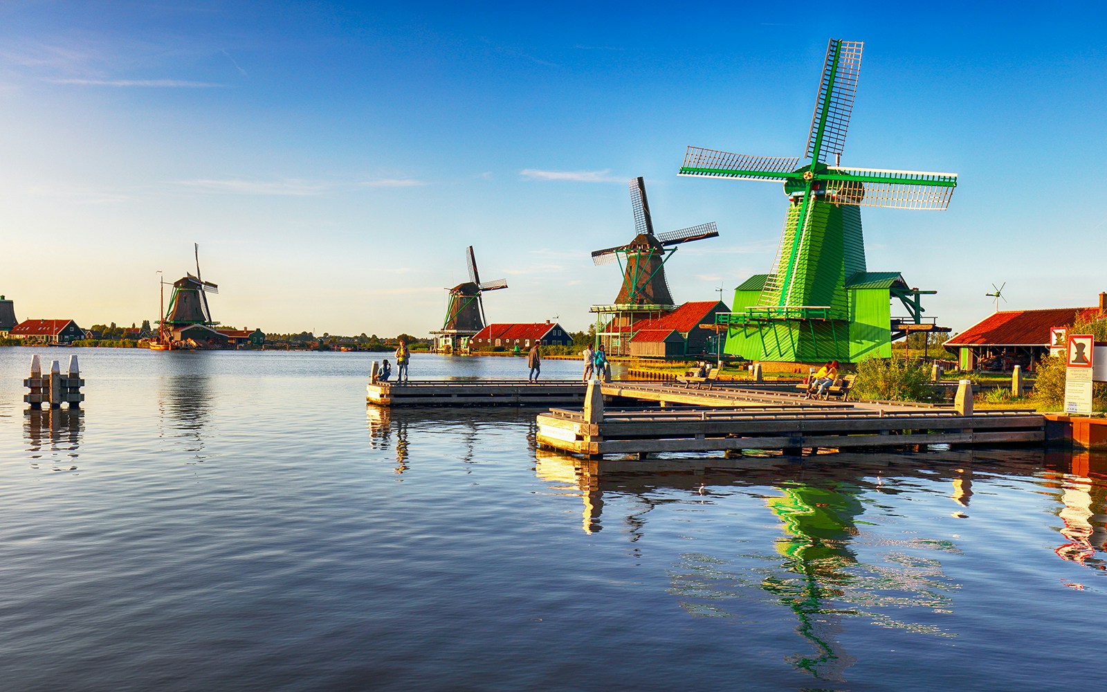 Windmills at Zaanse schans near Amsterdam