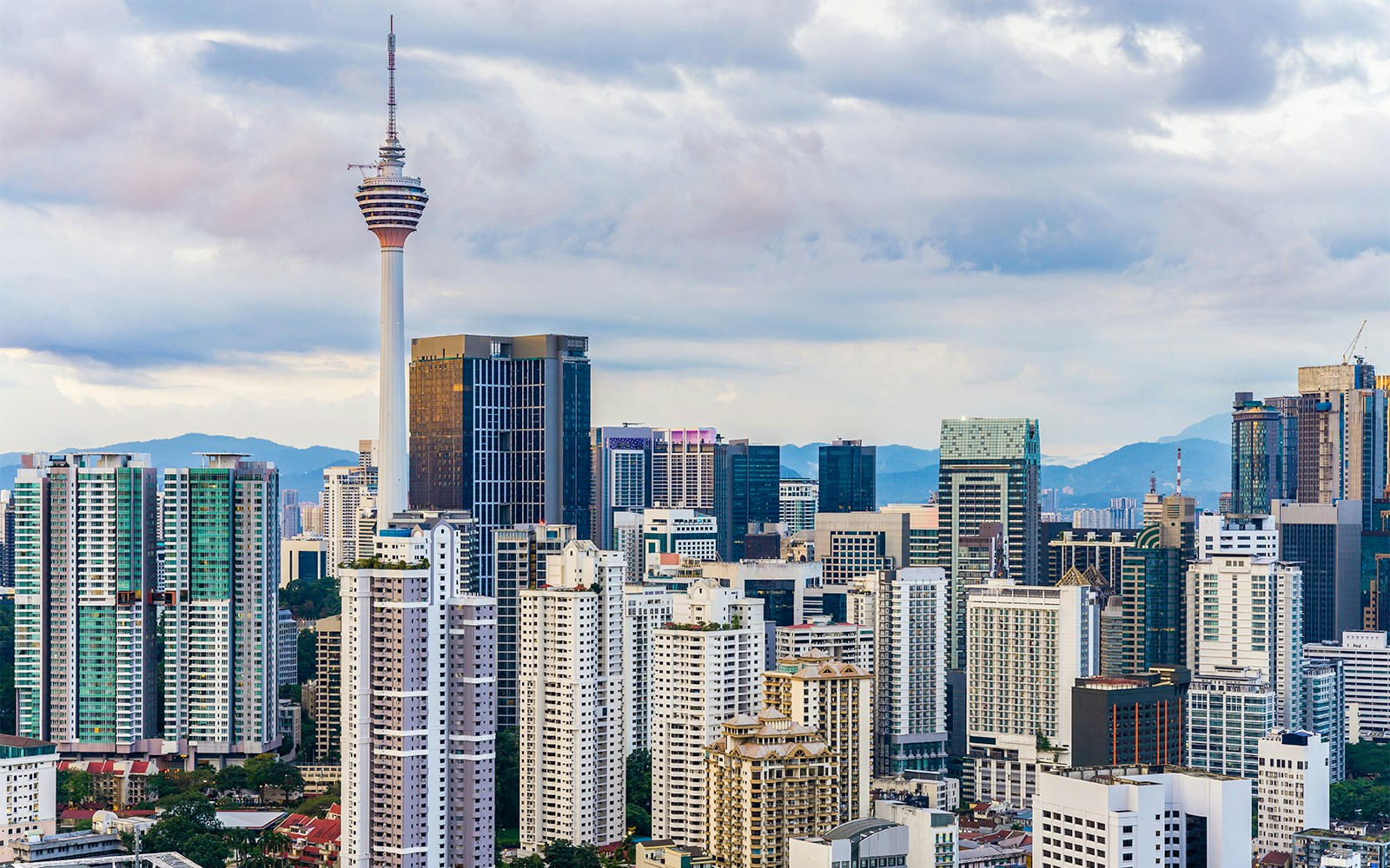 KL Tower with city skyline, Kuala Lumpur, view from Atmosphere 360.