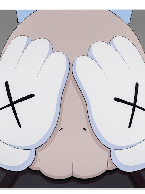 Character with hands covering face, Moco Museum London artwork.