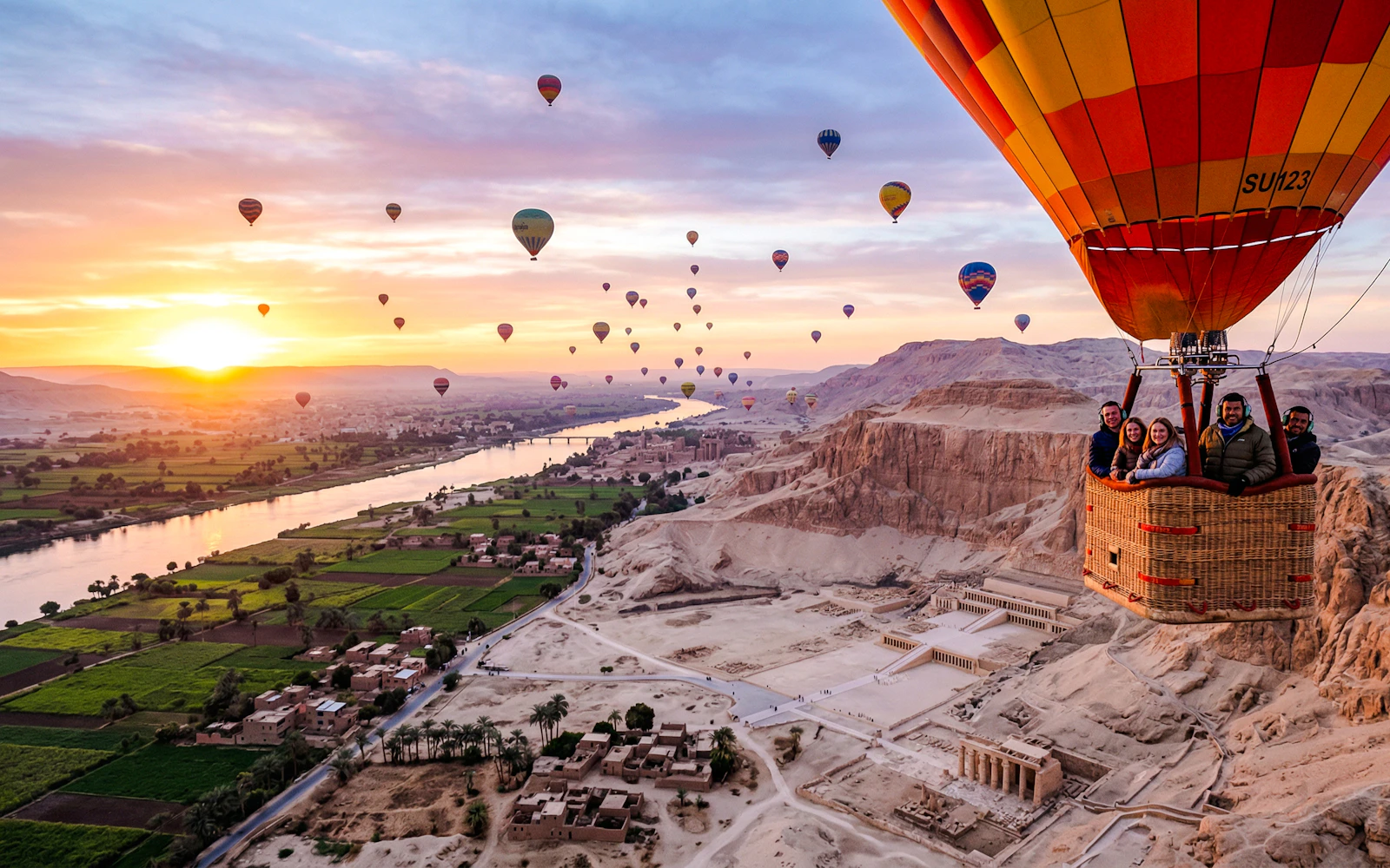 Luxor Sunrise Hot Air Balloon Flight with Round-Trip Transfers Image 2