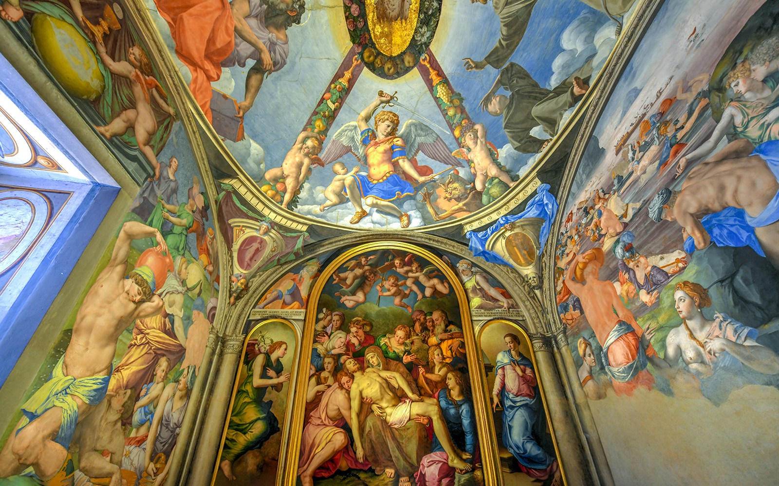 Frescoes depicting mythological scenes in the Palazzo Vecchio Museum, Florence.