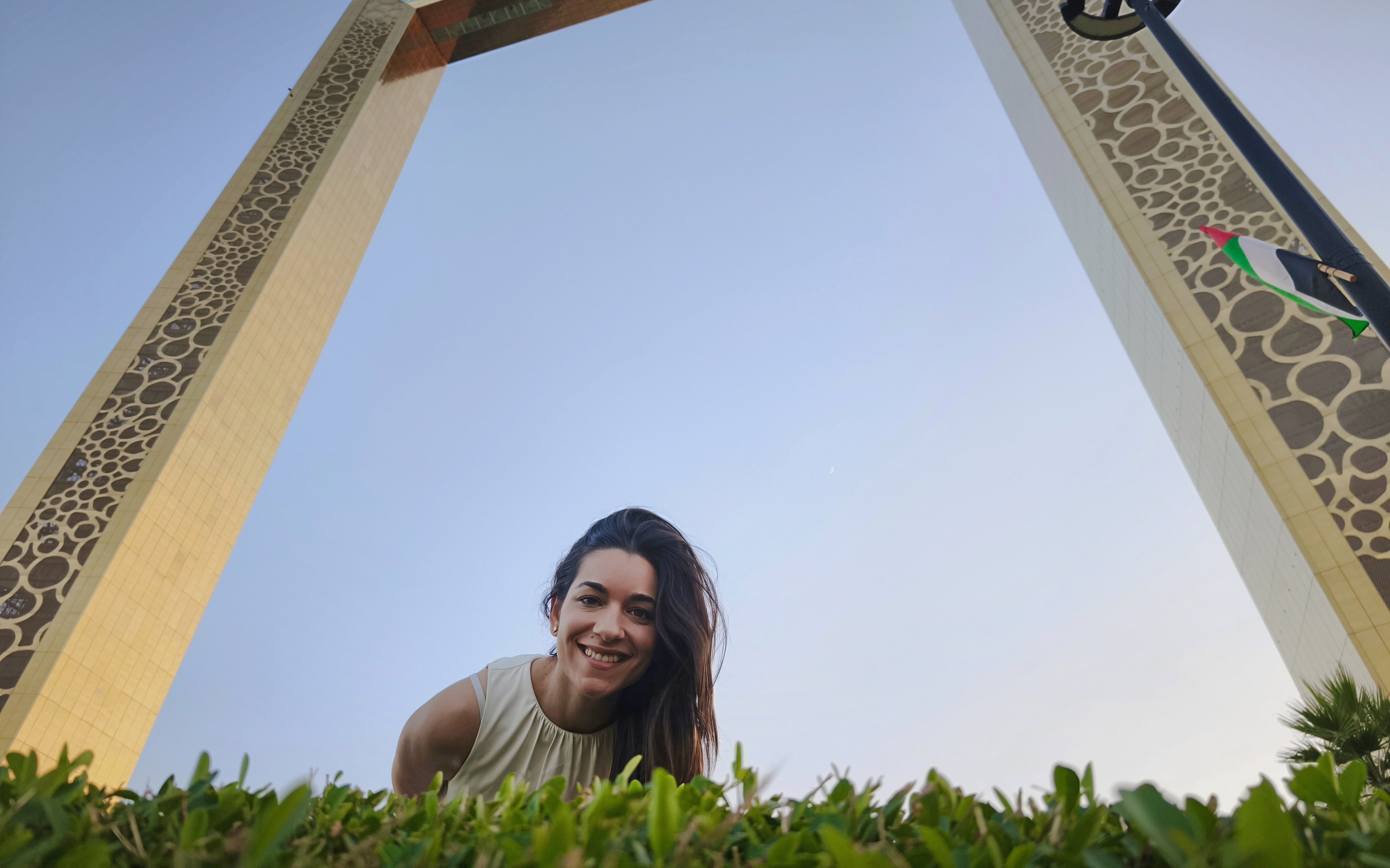 WOman at Dubai Frame