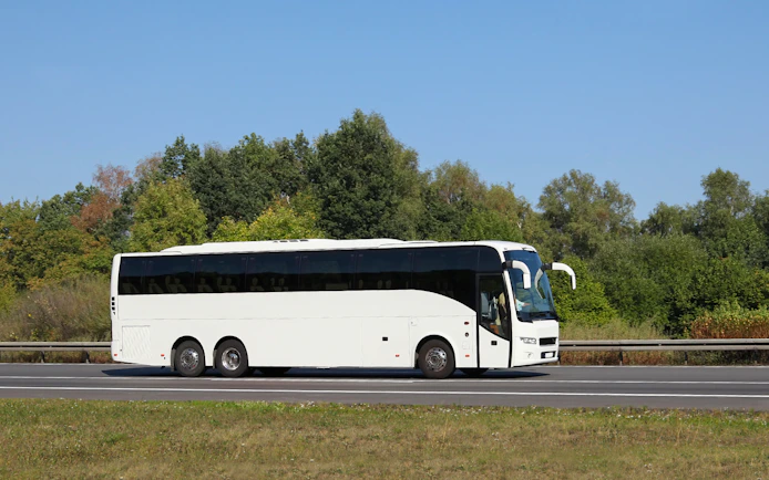 Bus on highway