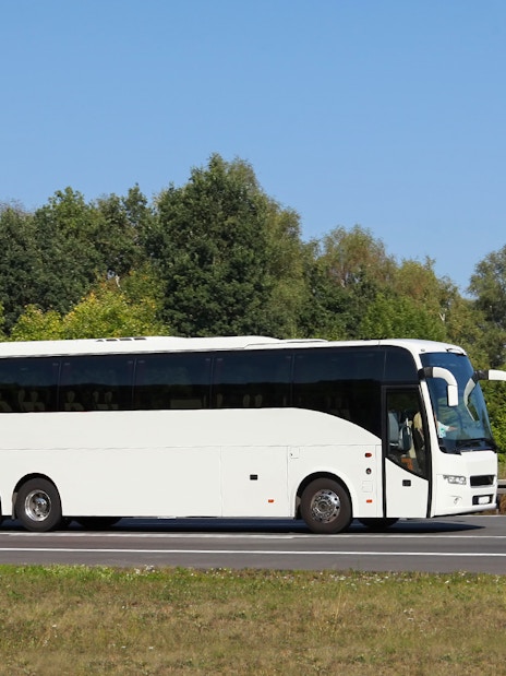 Bus on highway