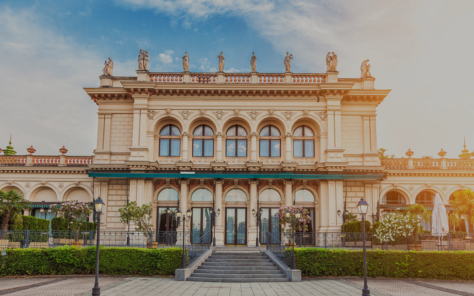 Kursalon at Stadtpark in Vienna Austria with classical concert hall facade.