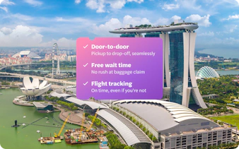 Marina Bay Sands and Singapore skyline with flyer and ArtScience Museum.