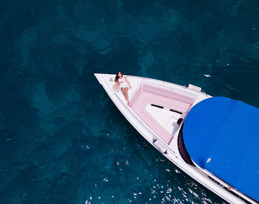 Woman on the speedboat