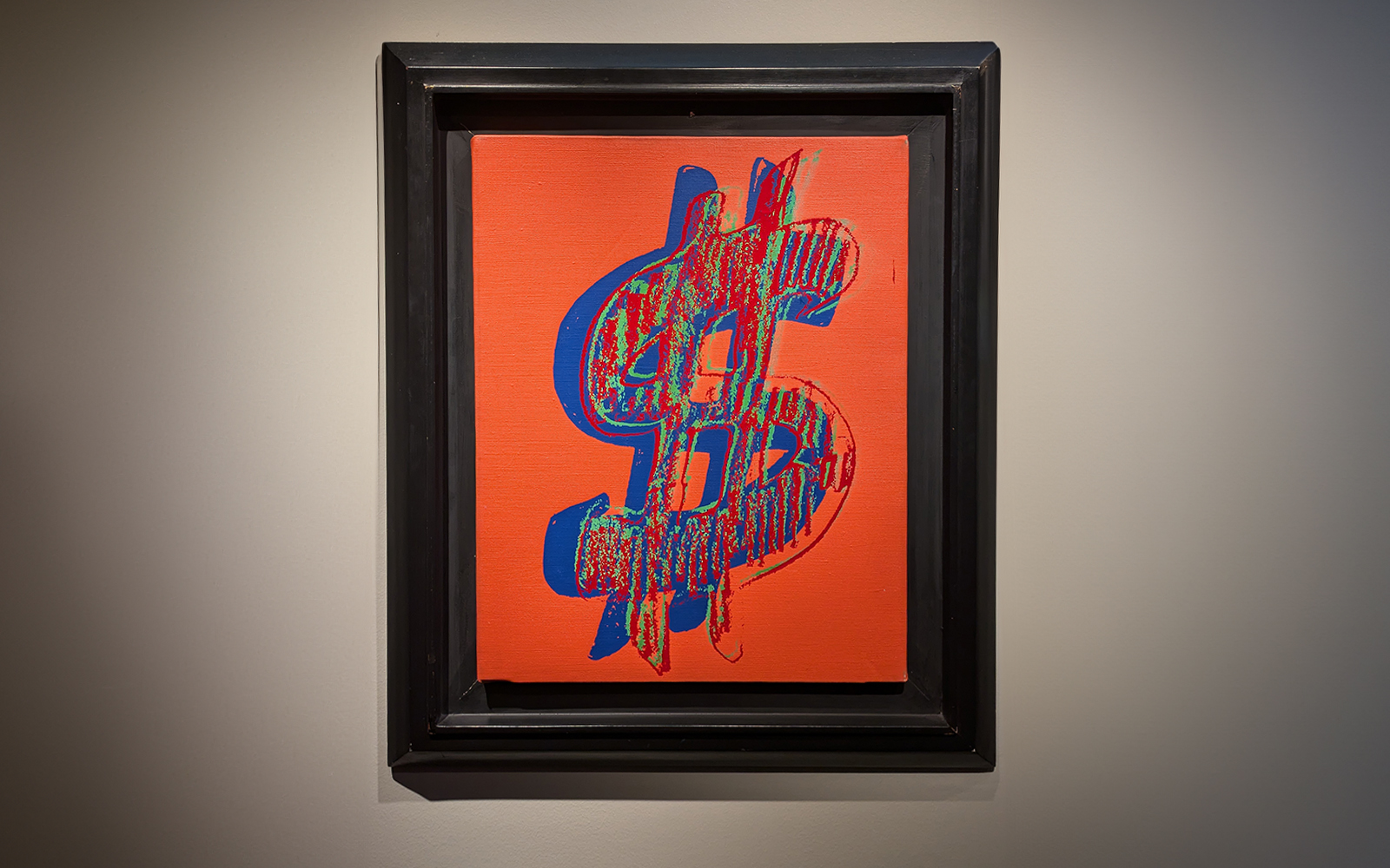 Andy Warhol's "The Dollar Sign" artwork at Moco Museum, Amsterdam.