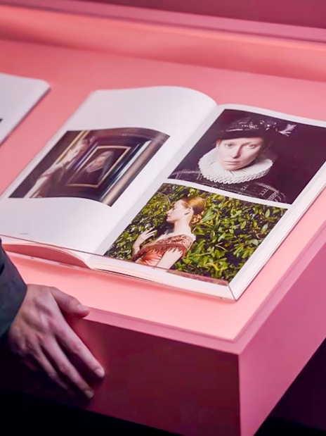 Open book display at Art Science Museum's Future World exhibit.