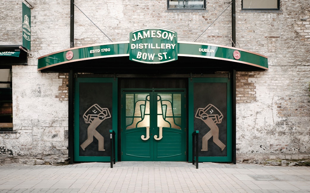 Jameson Distillery Bow St entrance in Dublin, part of the Dublin Explorer Pass attractions.