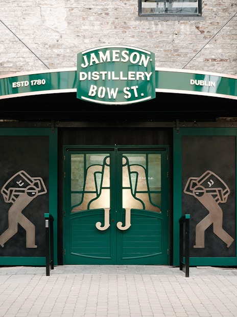 Jameson Distillery Bow St entrance in Dublin, part of the Dublin Explorer Pass attractions.