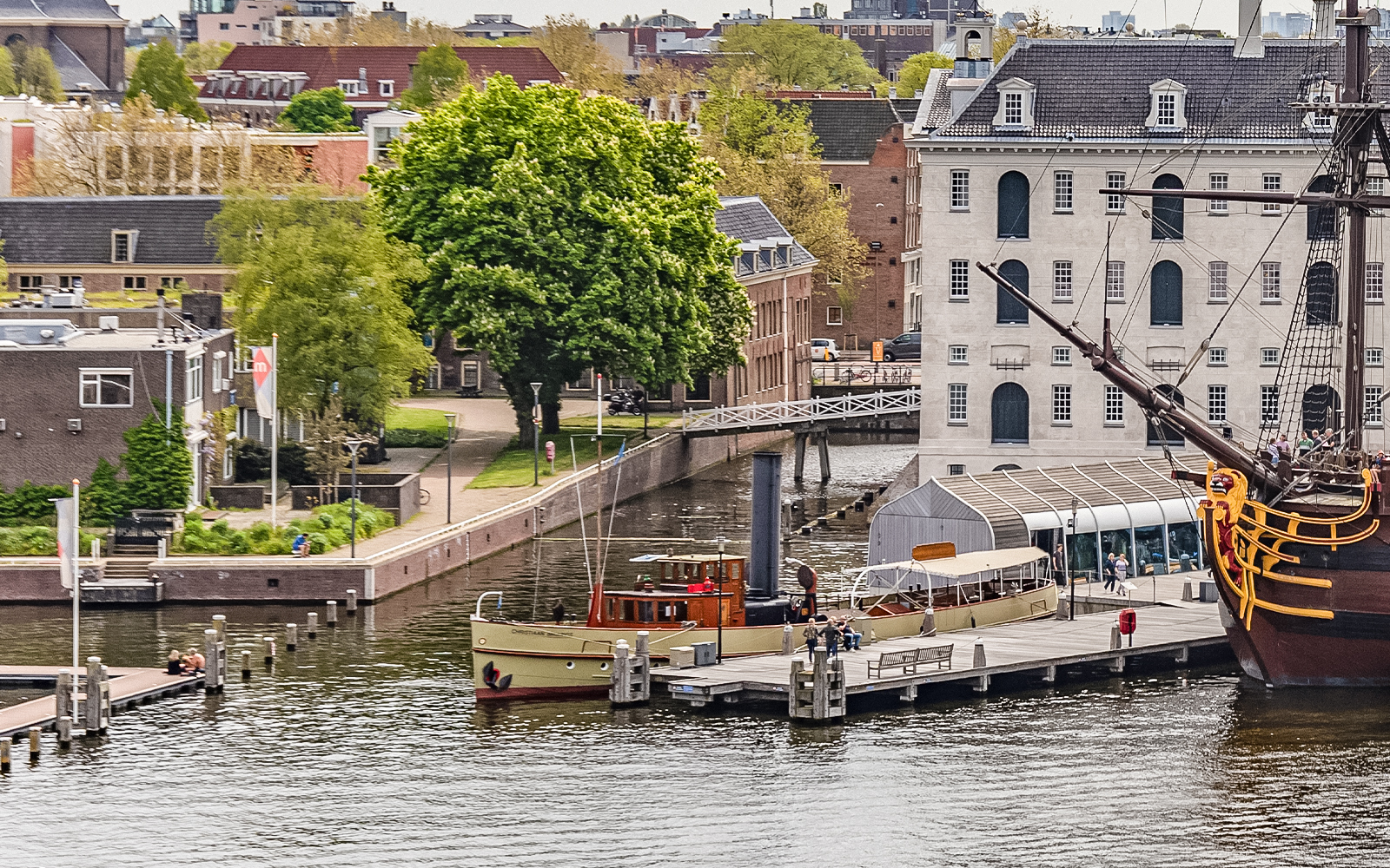 Christiaan Brunings steamship docked at The National Maritime Museum, Amsterdam.