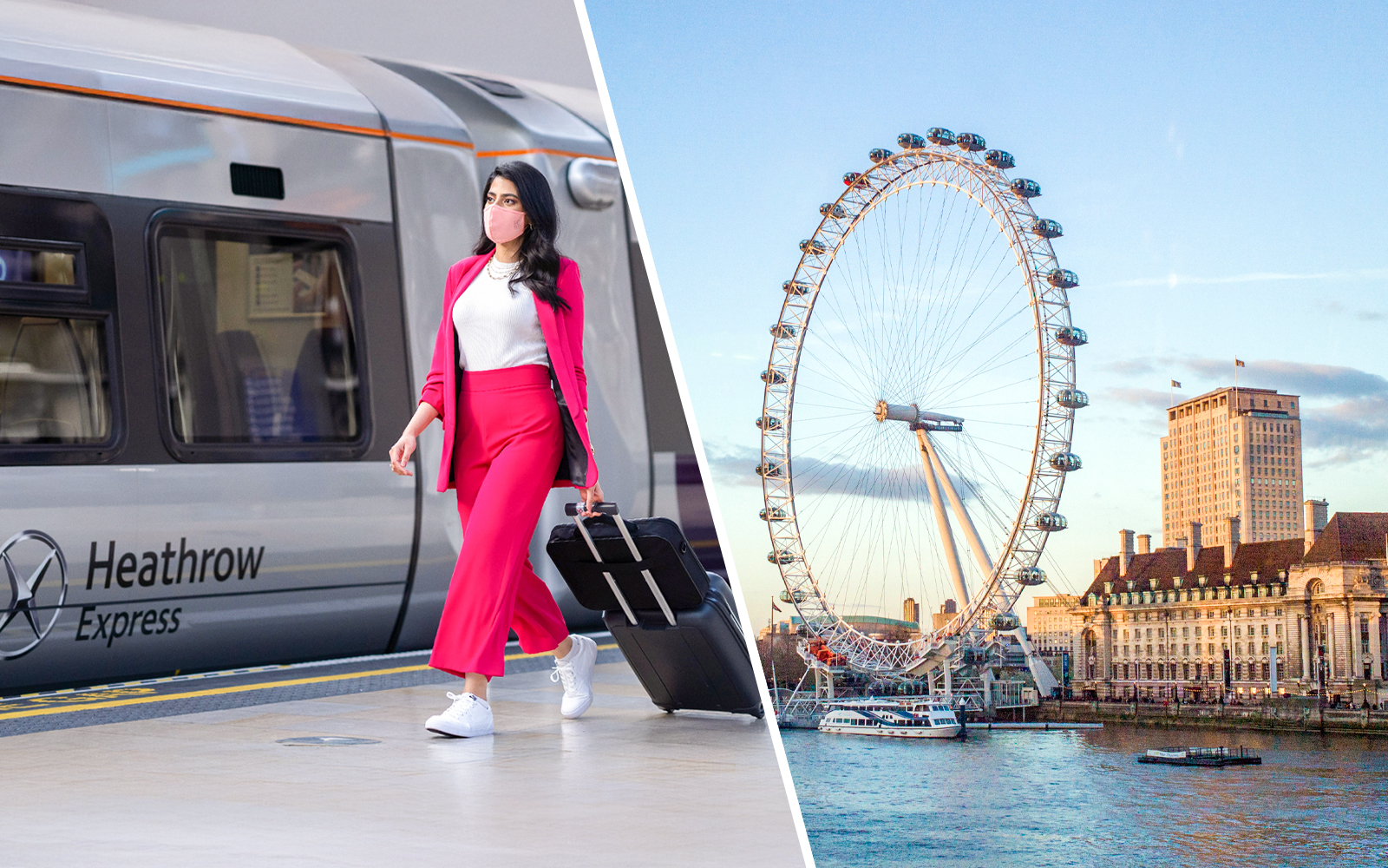 Combo (Save 7%): Heathrow Express One-Way Transfers + London Eye Tickets