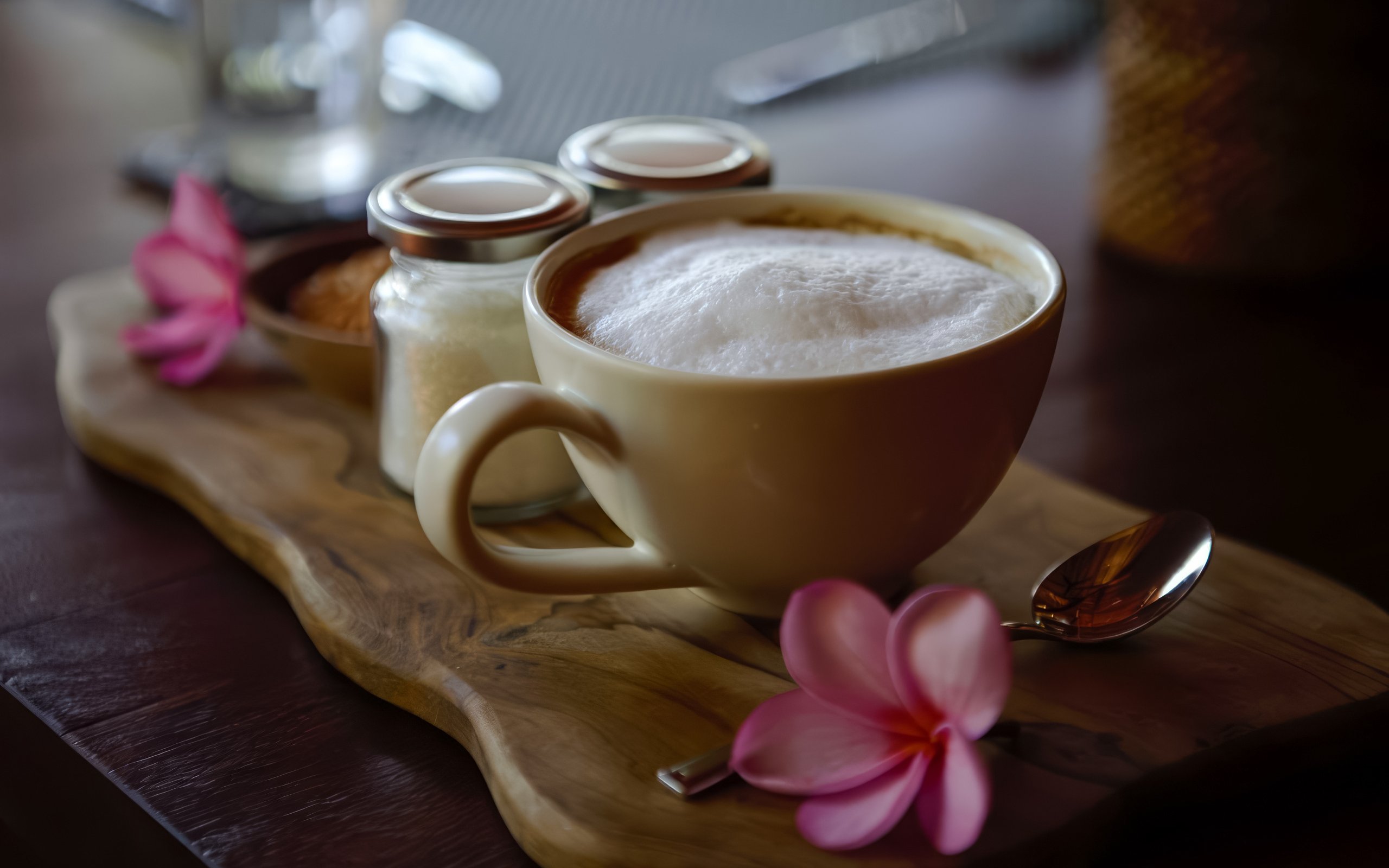 Coffee served at Lombok Wildlife Park with elephant bath experience.