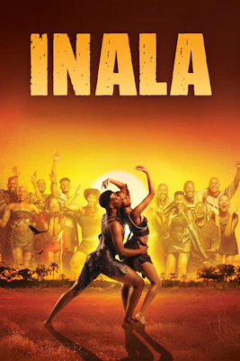 Inala show poster featuring dancers in front of a vibrant sunset.