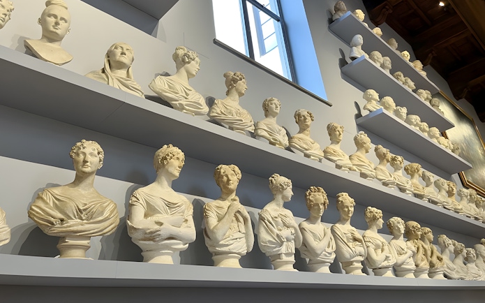 Busts displayed in Accademia Gallery, Florence.