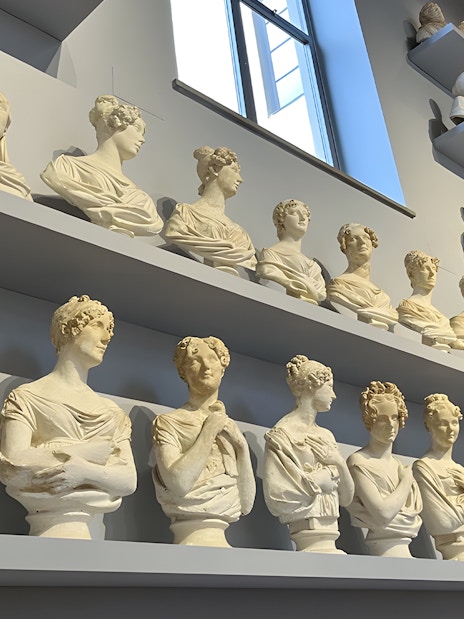 Busts displayed in Accademia Gallery, Florence.