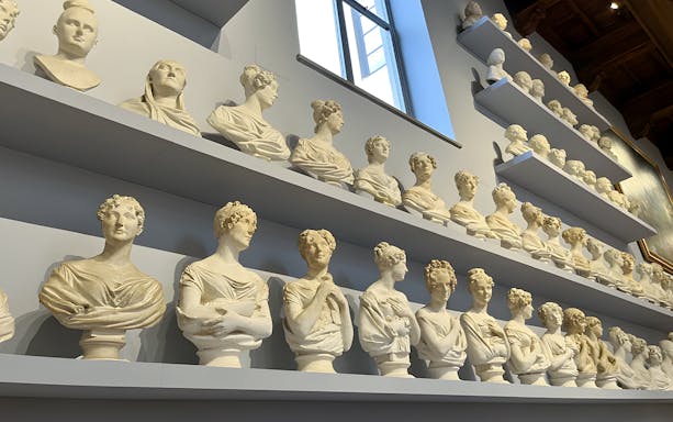 Busts displayed in Accademia Gallery, Florence.