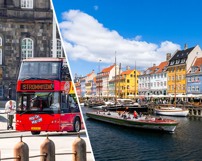 Combo: Copenhagen Hop-on Hop-off Bus Tour + Canal Cruise Tickets