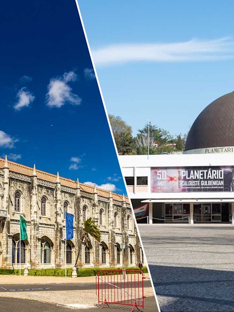 Navy Planetarium and Maritime Museum in Lisbon, showcasing historic architecture and modern exhibits.