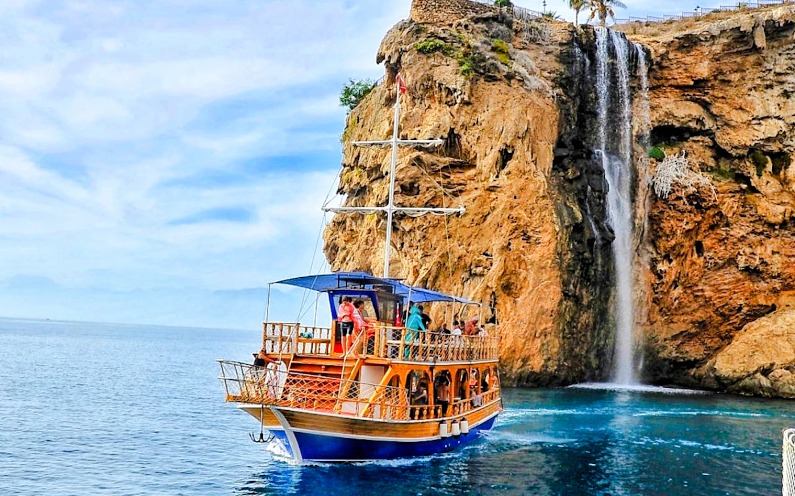 Antalya Coast Boat Cruise to Duden Waterfalls and Lara Beach with Lunch & Soft Drinks Image 2
