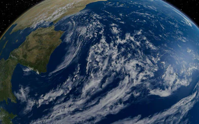 View of Earth from space, featured at Planetarium Museum of Transport in Lucerne.