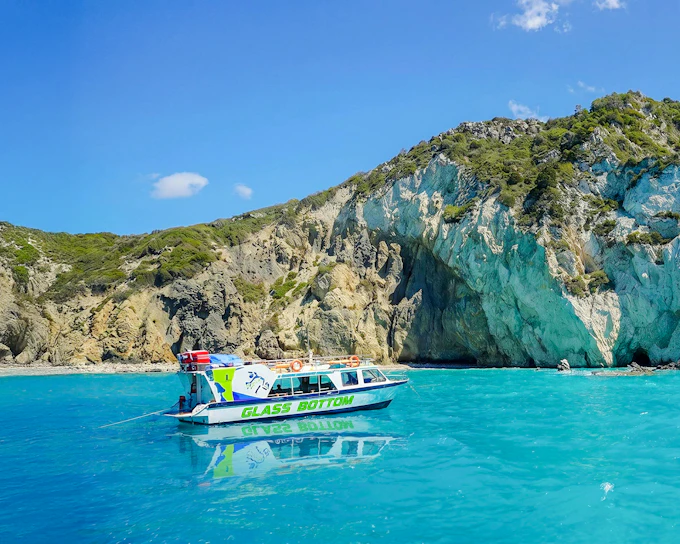 Zakynthos Turtle Island & Keri Caves Glass-Bottom Boat Tour
