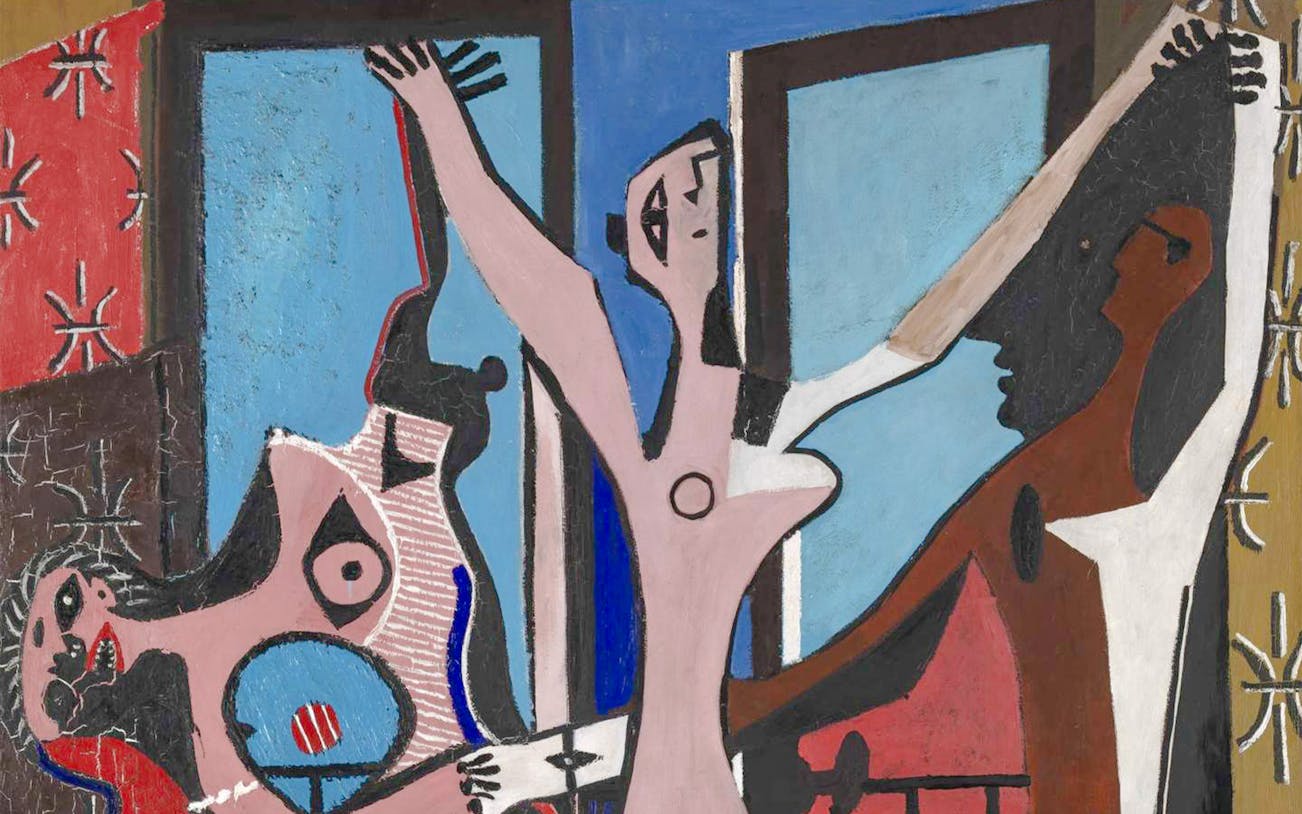 Pablo Picasso's "The Three Dancers" 1925 at Tate Modern, depicting abstract figures in motion.