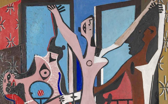 Pablo Picasso's "The Three Dancers" 1925 at Tate Modern, depicting abstract figures in motion.