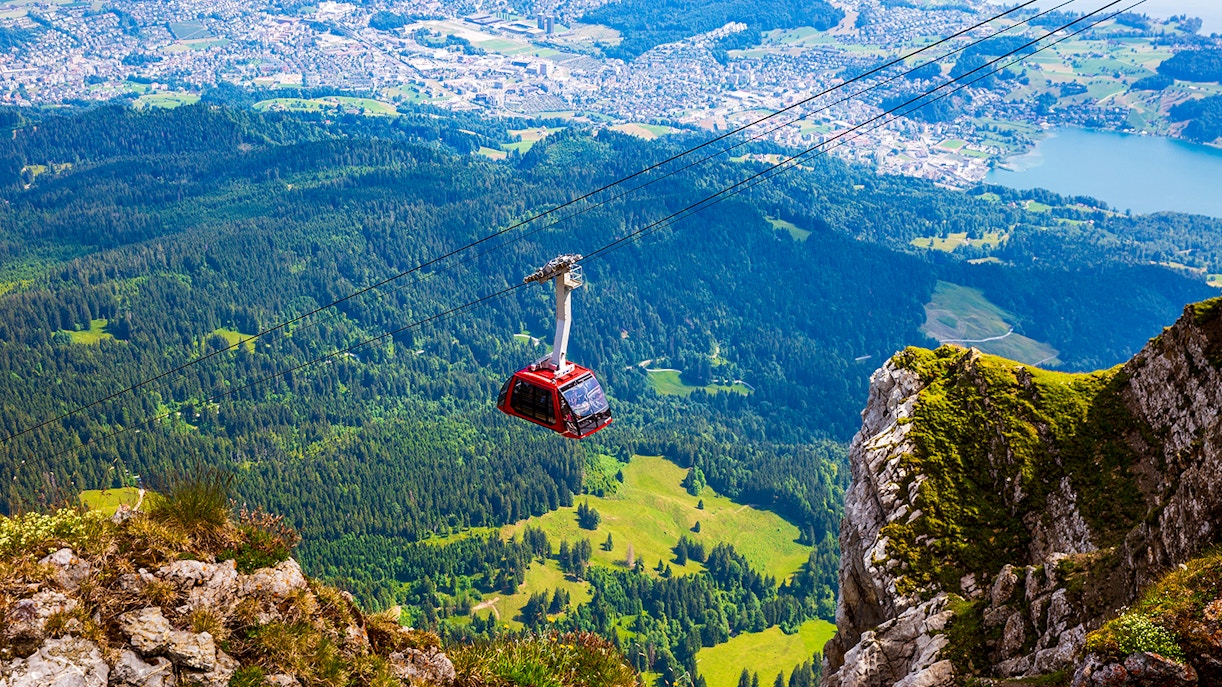 cable car ride to Mount Pilatus, near Luzern Switzerland