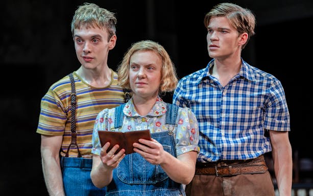 Actors performing "To Kill a Mockingbird" on West End stage.