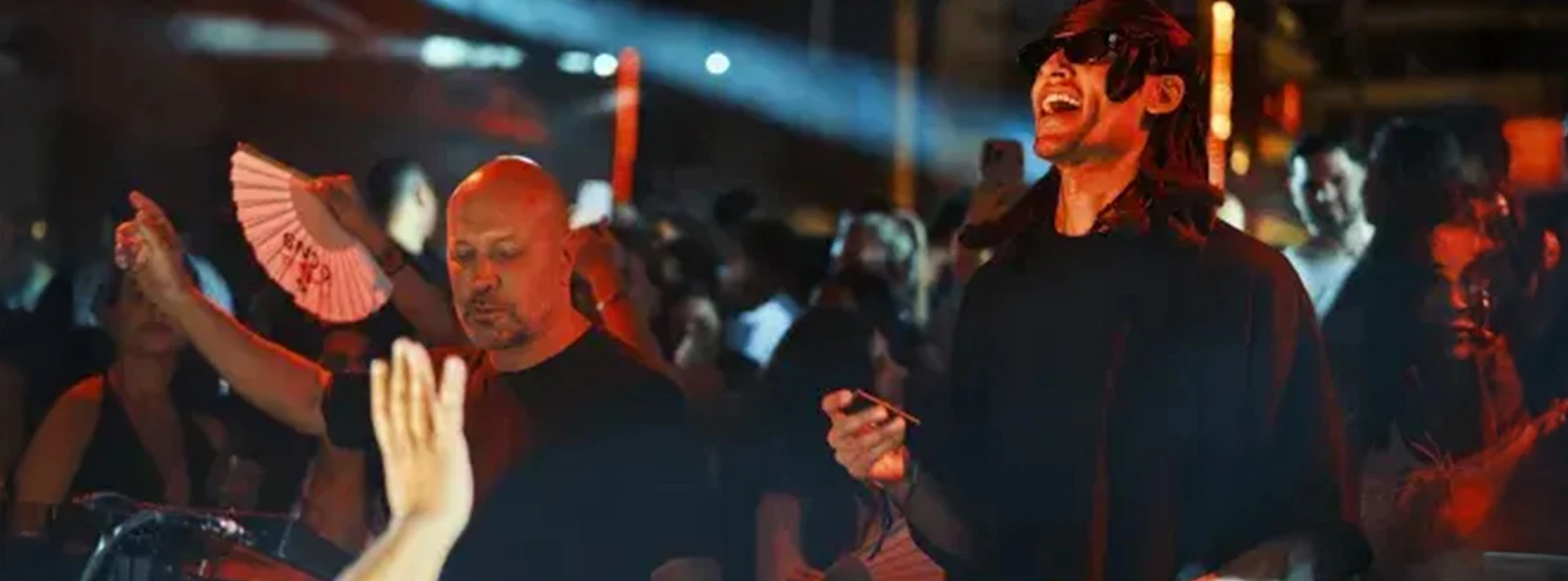 Happy women celebrating at nightclub