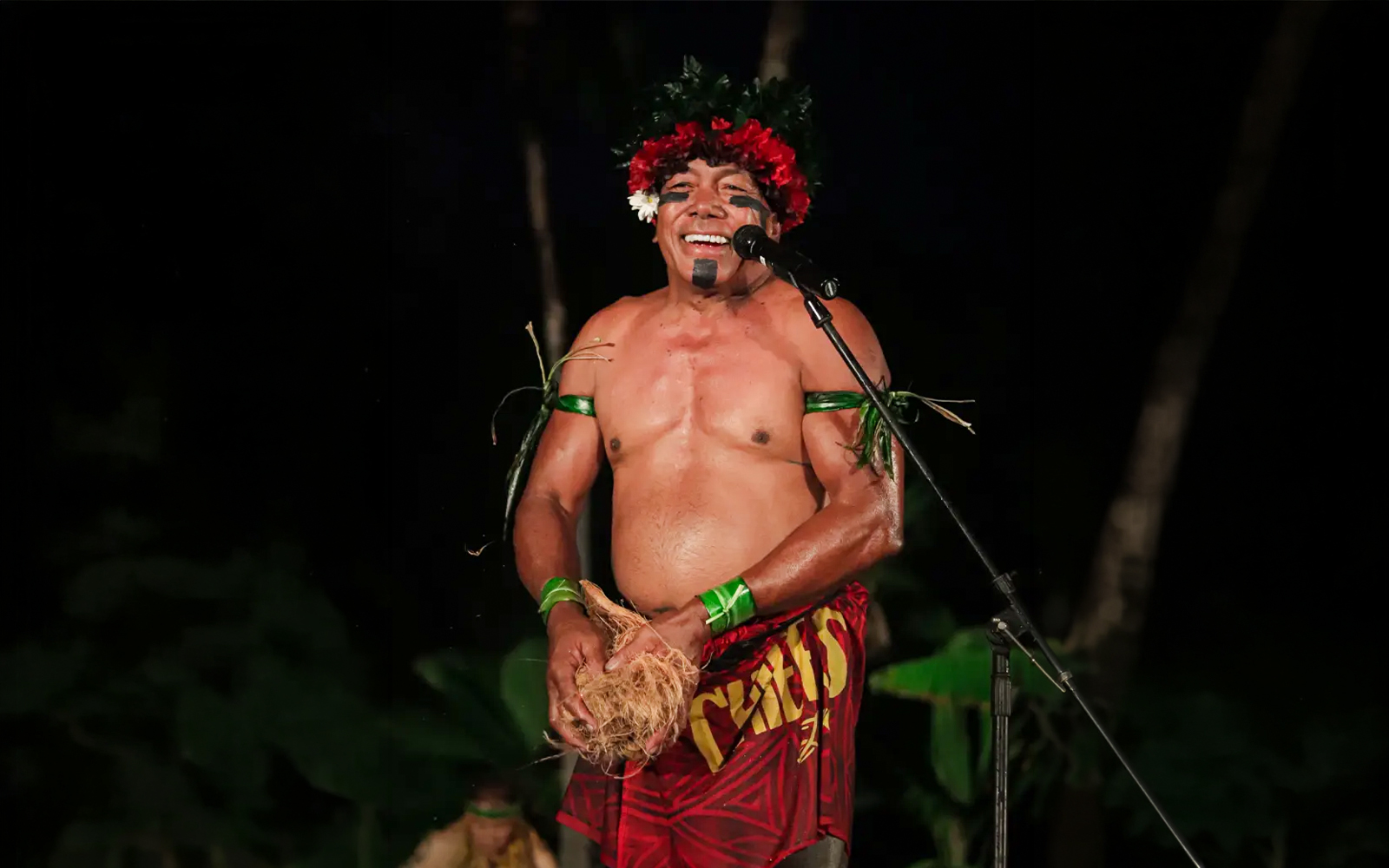 Chief Sielu at Chief's Luau performances, Oahu, Hawaii