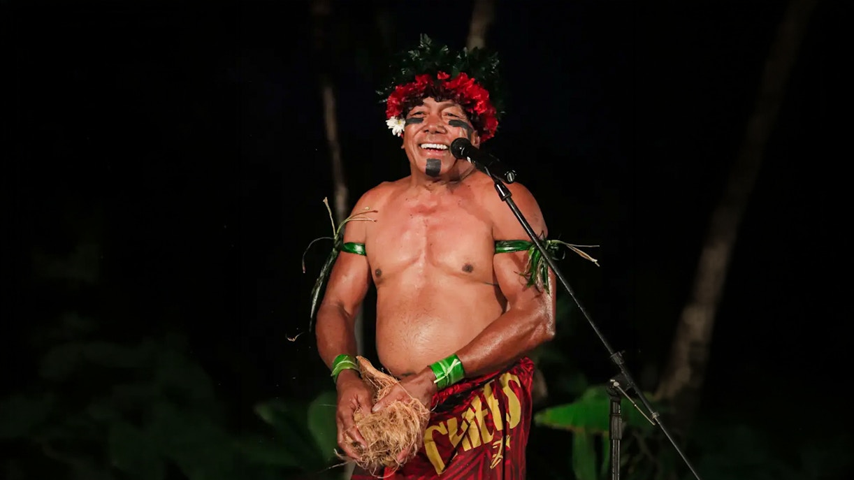 Chief Sielu at Chief's Luau performances, Oahu, Hawaii