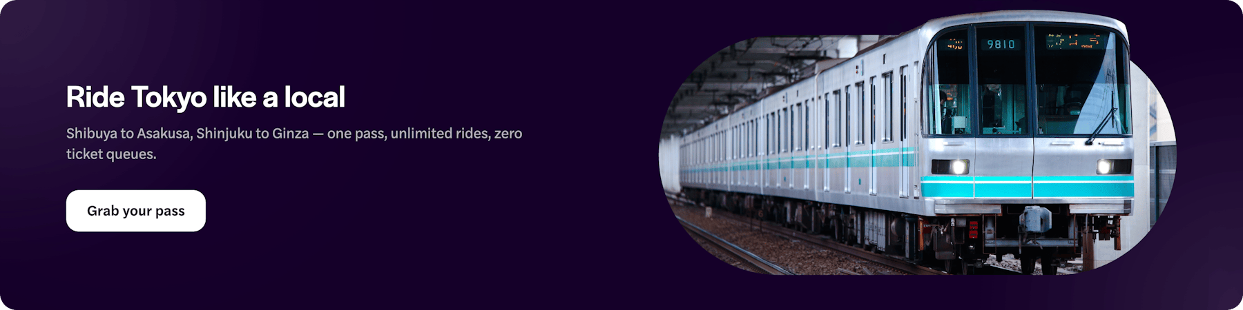 Namboku Line 9000 series train at Nakano station in Tokyo.